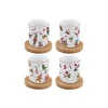 Easy Life Set de 4 verres à café avec soucoupes CHRISTMAS FRIENDS Clearance