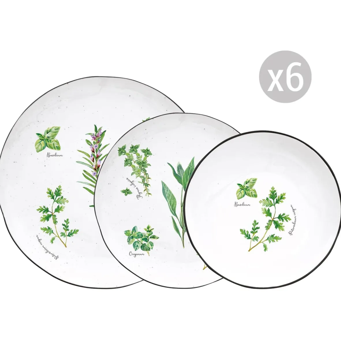Easy Life Set de vaisselle 18 pcs HERBARIUM Online