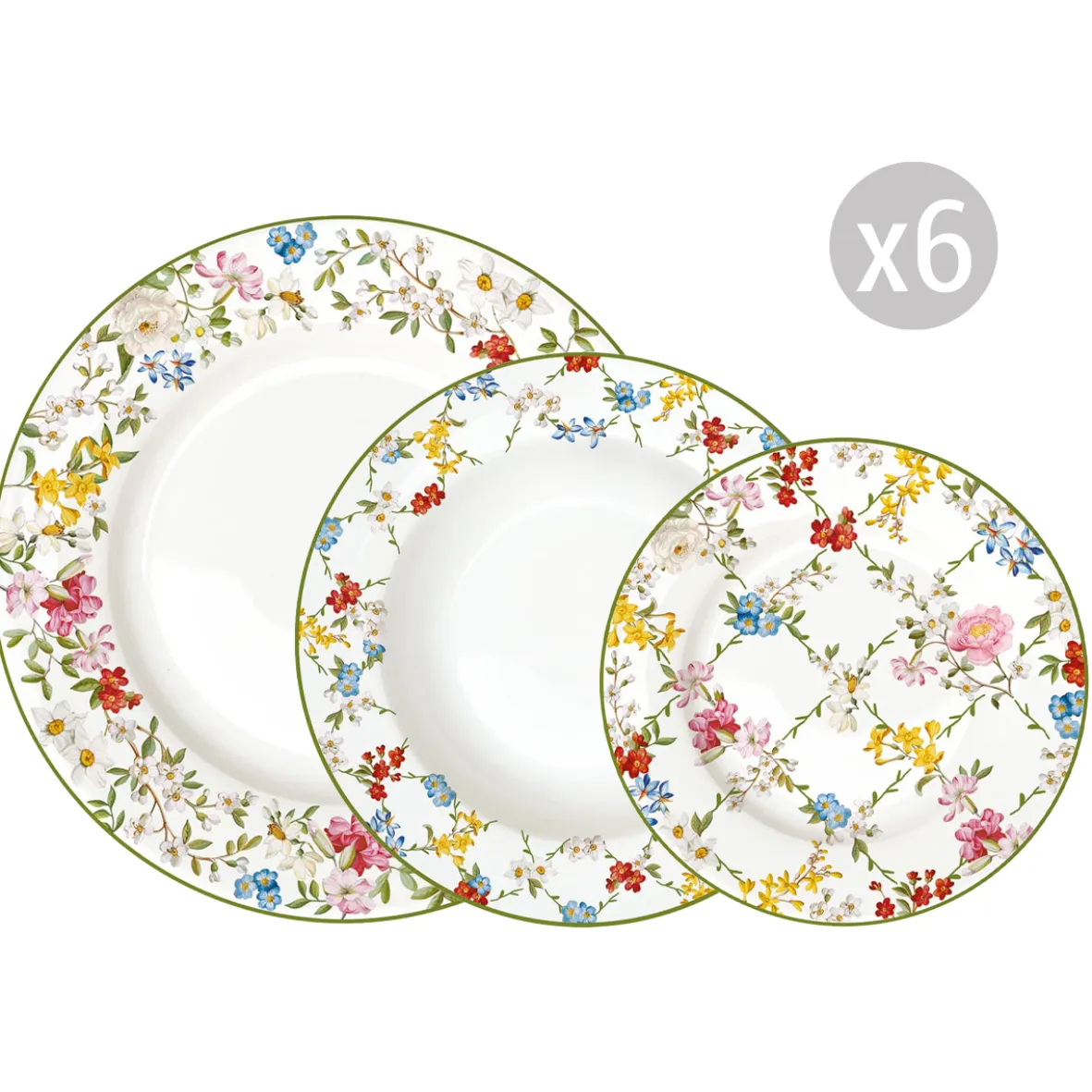 Easy Life Set de vaisselle 18 pièces GARDEN DREAMS New