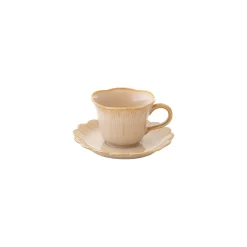 Easy Life Tasse à café beige FLEURI New