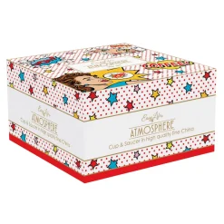 Easy Life Tasse à petit-déjeuner avec assiette, 400 ml POP ART New