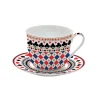Easy Life Tasse à petit-déjeuner avec soucoupe, 400 ml CASINO ROYALE