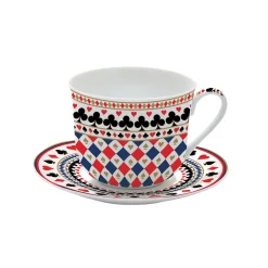 Easy Life Tasse à petit-déjeuner avec soucoupe, 400 ml CASINO ROYALE