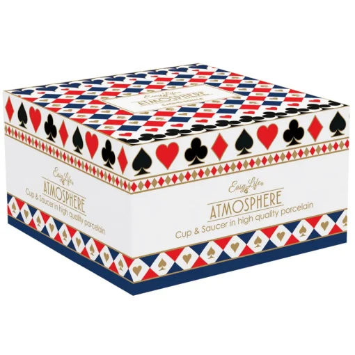 Easy Life Tasse à petit-déjeuner avec soucoupe, 400 ml CASINO ROYALE