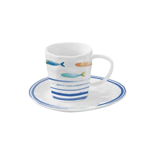 Easy Life Tasse à thé avec soucoupe BORD DE MER Outlet