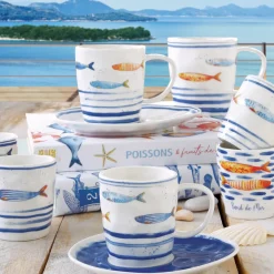 Easy Life Tasse à thé avec soucoupe BORD DE MER Outlet
