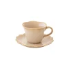 Easy Life Tasse à thé beige FLEURI