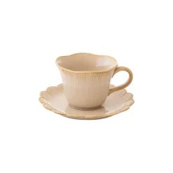 Easy Life Tasse à thé beige FLEURI