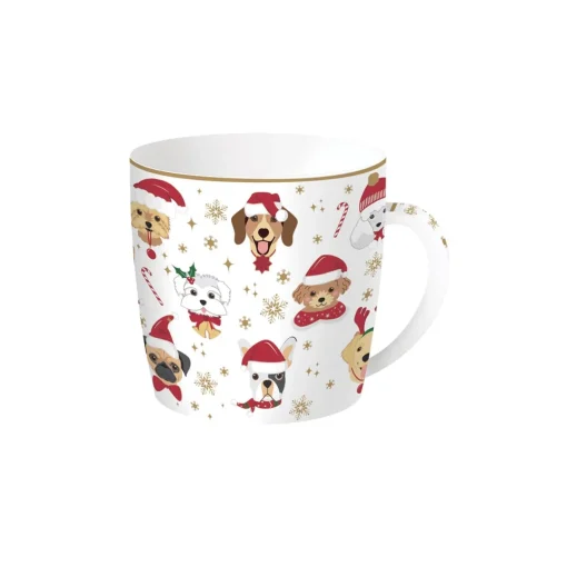 Easy Life Tasse dans une boîte métallique CHRISTMAS FRIENDS Dogs Discount