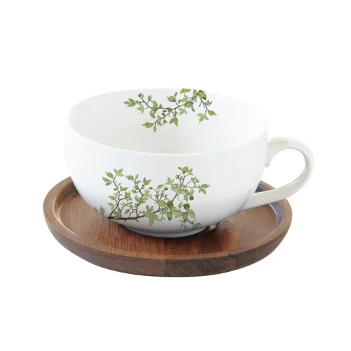Easy Life Tasse de the 250 ml en porcelaine avec souscoupe NATURA Sale