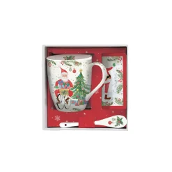 Easy Life Tasse et cuillère avec sous-verre JOYFUL SANTA Best