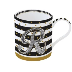 Easy Life Tasse individuelle 350 ml en porcelaine dans une boîte A LETTER FOR YOU «R» New