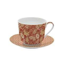 Easy Life Tasse petit-déjeuner avec assiette en porcelaine 400 ml FLEURS DES RÊVES Clearance