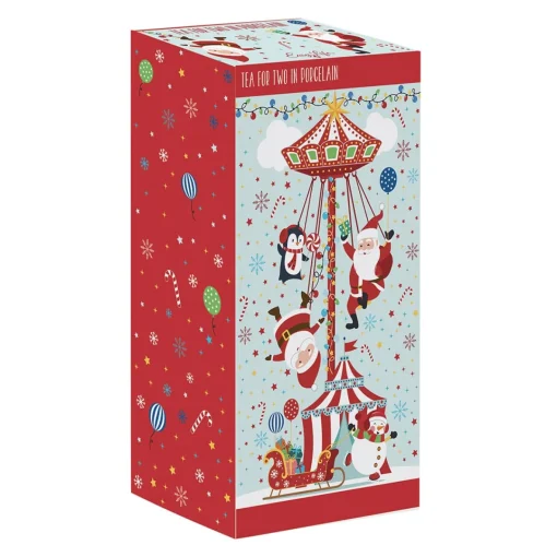 Easy Life Théière avec 2 tasses Santa’S Carousel