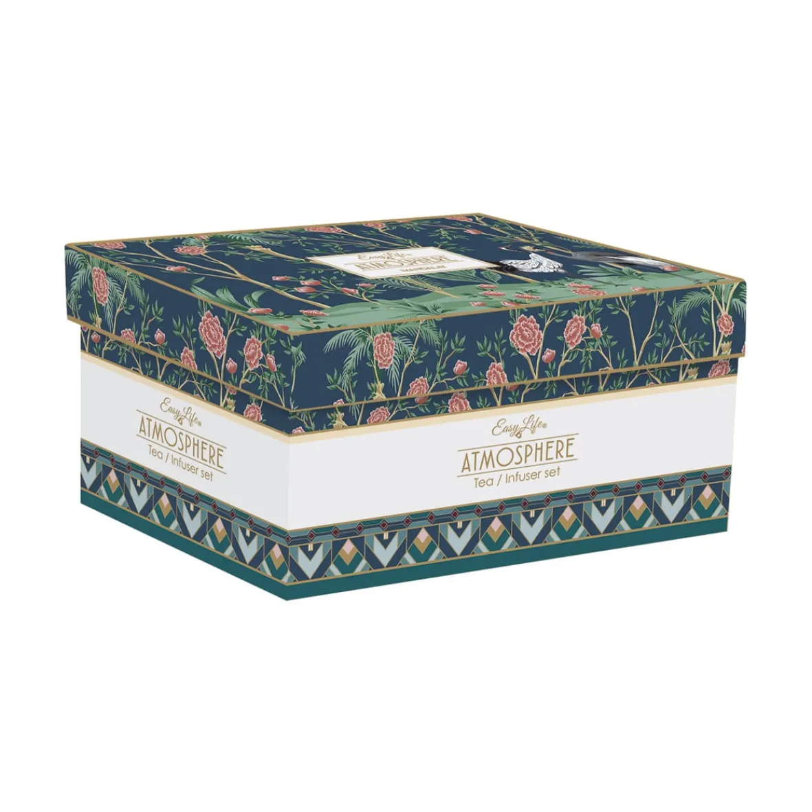Easy Life Théière de 600 ml avec 2 tasses en porcelaine, dans une boîte cadeau MANDALAY Hot