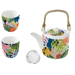 Easy Life Théière de 600 ml avec 2 tasses TROPICAL VIBES Discount
