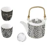Easy Life Théière en porcelaine de 600 ml avec 2 petites tasses SAVANA Clearance
